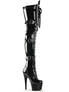 ADORE-3028 - Black Patent Stiletto Thigh High Boots