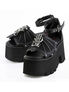 Ashes-11 Batwing Sandals with skeleton hand Buckle