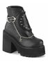 ASSAULT-55 Platform Boots with Roses