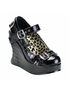 BRAVO-10 Black Patent Wedges - Clearance