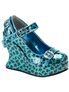 BRAVO-10 Turquoise Leopard Wedges - Clearance