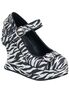 BRAVO-10G Zebra Glitter Wedges - Clearance