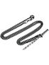 Close-up of Bushido Pendant Necklace with black chain and cylindrical pendant