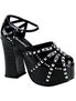 CHARADE-31 Black Pyramid Sandals