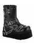 CLASH-430 Black Chain Boots