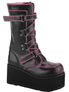 CLASH-435 Black Zigzag Boots