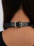 Cone and Chain Leather Choker