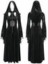 Coven Dress - Long Black Gothic Dress with Hood