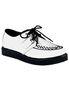 CREEPER-602 white leather creeper shoes