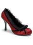 DAINTY-420 Red Satin Heels