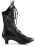 DAME-115 Black Lace Victorian Ankle Boots