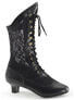 DAME-115 Black Lace Victorian Ankle Boots