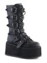 DAMNED-225 Black Vegan Leather Platform Boots