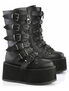 DAMNED-225 Black Vegan Leather Platform Boots