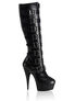 DELIGHT-2049 Black PU Boots