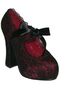 DEMON-11 Burgundy Lace Pumps