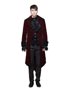 Devil Fashion Mens Red Velvet Tailcoat