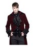 Devil Fashion Mens Red Velvet Tailcoat