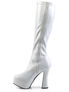 ELECTRA-2000Z White Stretch Patent Knee-High Boots