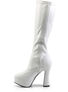 ELECTRA-2000Z White Platform High Heel Boots