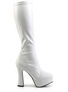 ELECTRA-2000Z White Platform High Heel Boots