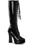 ELECTRA-2020 Black Patent Knee High Boots