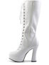 ELECTRA-2020 Lace-Up White Platform Boots