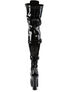 ELECTRA-3028 Black Patent Thigh High Boots