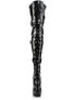 ELECTRA-3028 Black Patent Thigh High Boots