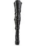 ELECTRA-3028 Matte Black Thigh High Boots