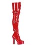 ELECTRA-3028 Red Patent Boots