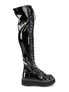 EMILY-375 Black Patent Boots