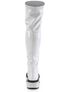EMILY-375 White Thigh-High Boots
