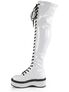 EMILY-375 White Thigh-High Boots