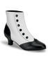 FLORA-1023 White Victorian Boots