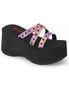 FUNN-19 Pink hologram Platform Sandals