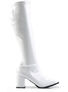 White Patent GOGO-300 Knee-High Boots