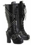 Gothika-108 Platform Boots with Bullets & Brass Knuckles