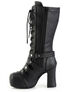 Gothika-152 Platform Boots with Wraparound Straps