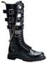 GRAVEL-23 Black Leather Boots