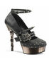 Muerto-680 Skull buckle high heels by Demonia