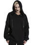 Black Nightwire pull-over hoodie with hood, front zippers, and long sleeves on a model