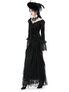 Nocturne Veil Victorian Gothic Long Dress