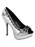 PIXIE-18 Silver Platform Shoes