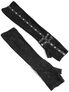 Pair of black mesh gloves with lace-up cuff and fingerless design