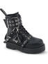 REBEL-52 Platform Combat Boots with Heart Charm