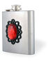 Red stone cameo flask