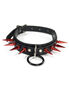 Red Spiked Choker with Black O-Ring