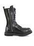 RIOT-12BK Black Leather 12 Eyelet Combat Boots