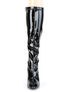 SEDUCE-2000 Black Patent Knee High Boots